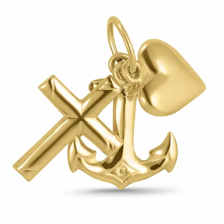 tro-håb-kærlighed vedhæng i 8 karat guld - Amoré