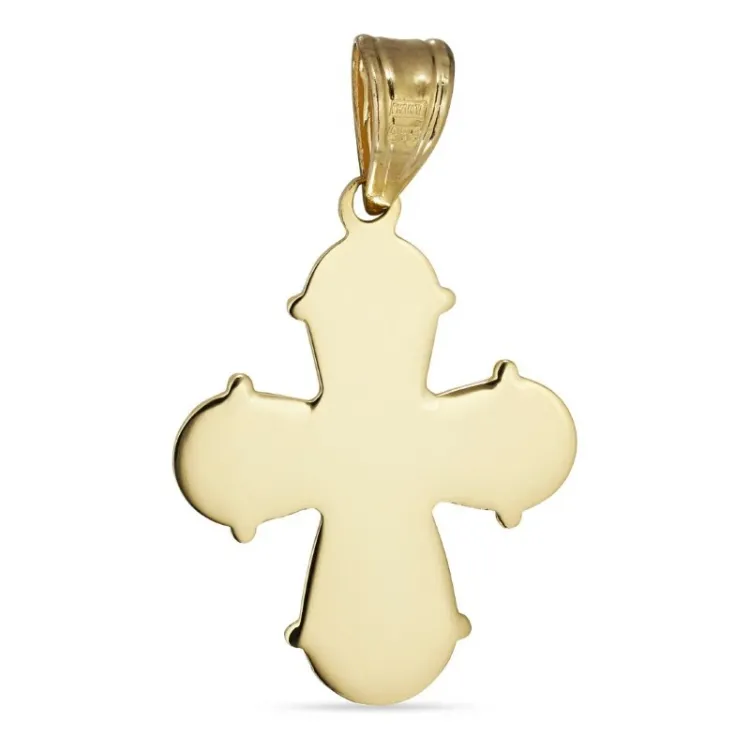16 x 27 mm dagmarkors i 14 karat guld - Amoré