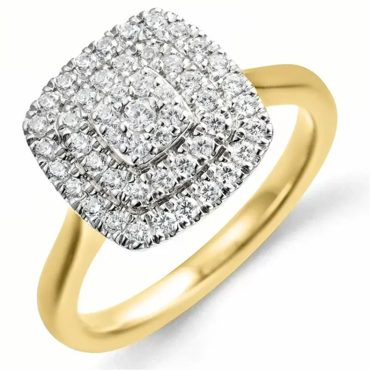 bestillingsvare - diamantring i 14 karat guld.- og hvidguld 0,48 ct