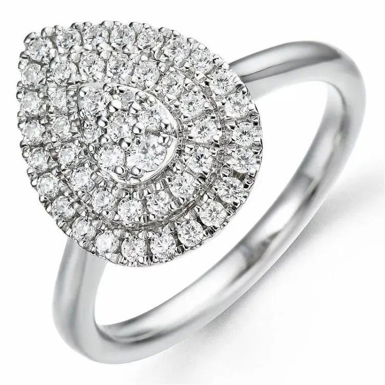 Bestillingsvare - diamantring i 14 karat hvidguld 0,50 ct