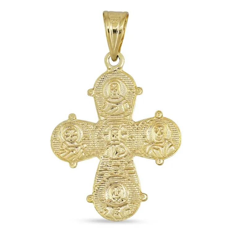18 x 30 mm dagmarkors i 14 karat guld - Amoré