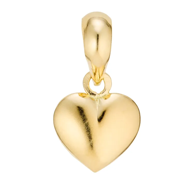 8,5 x 10 mm hjerte vedhæng i 14 karat guld - Amoré