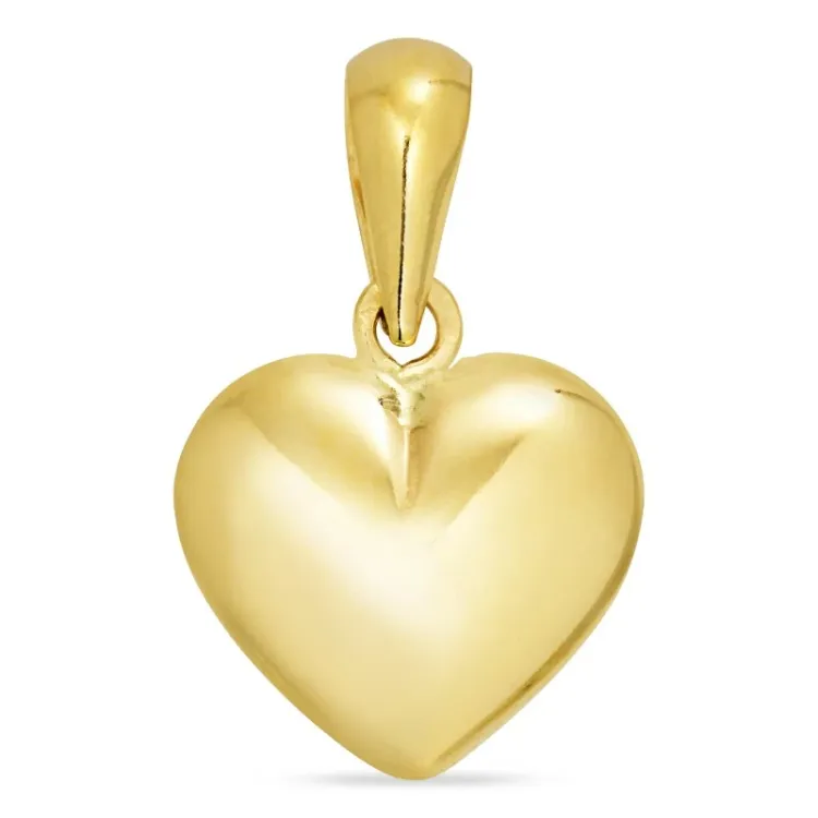 12 x 13 mm hjerte vedhæng i 14 karat guld - Amoré