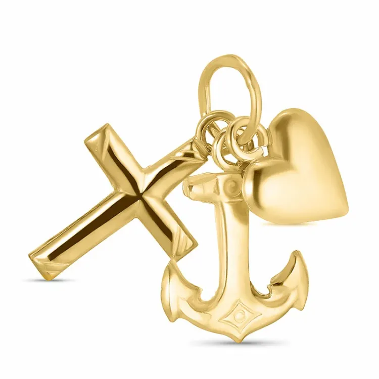tro-håb-kærlighed vedhæng i 8 karat guld - Amoré