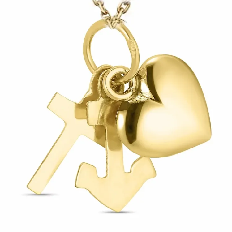 tro-håb-kærlighed vedhæng i 8 karat guld - Amoré