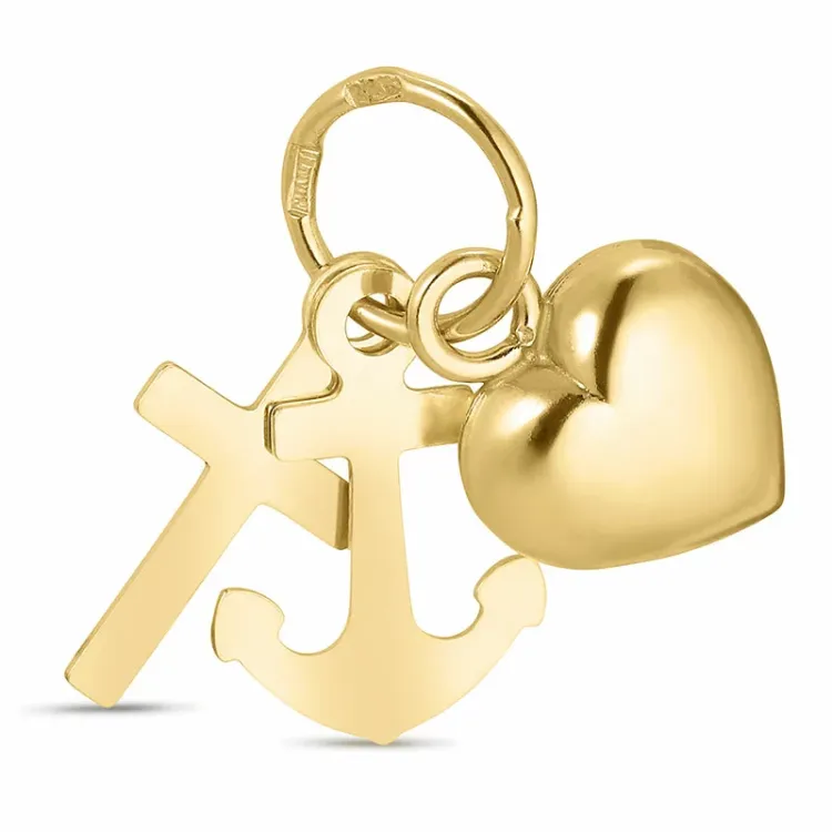tro-håb-kærlighed vedhæng i 8 karat guld - Amoré