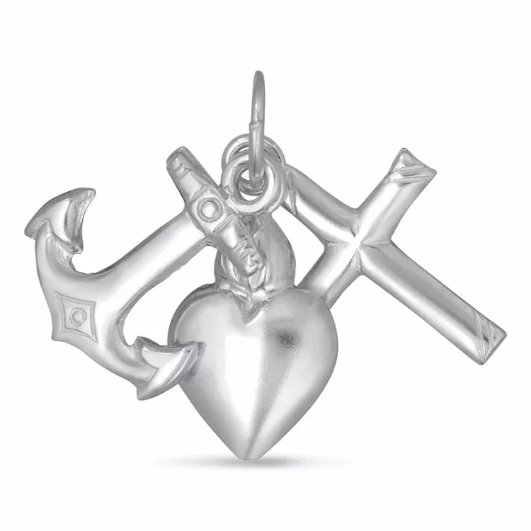 tro-håb-kærlighed vedhæng i sølv - Amoré
