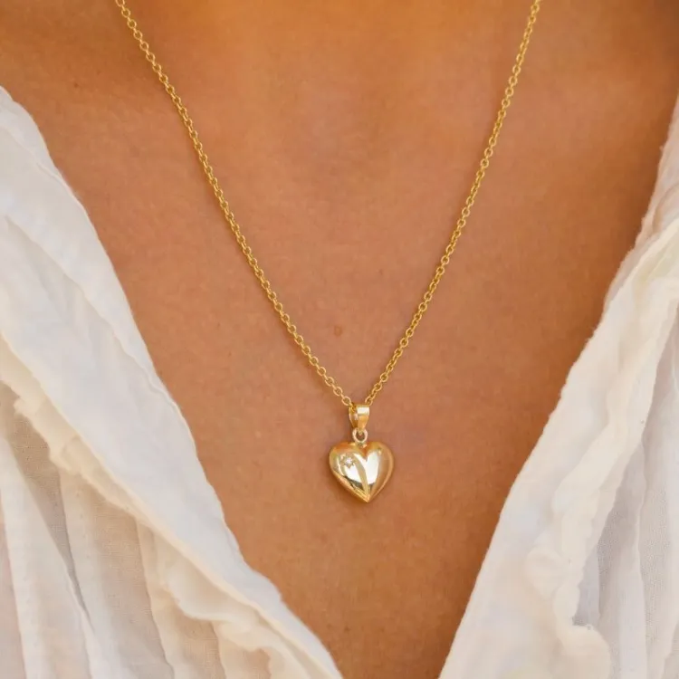 12 x 13 mm hjerte vedhæng i 8 karat guld - Amoré