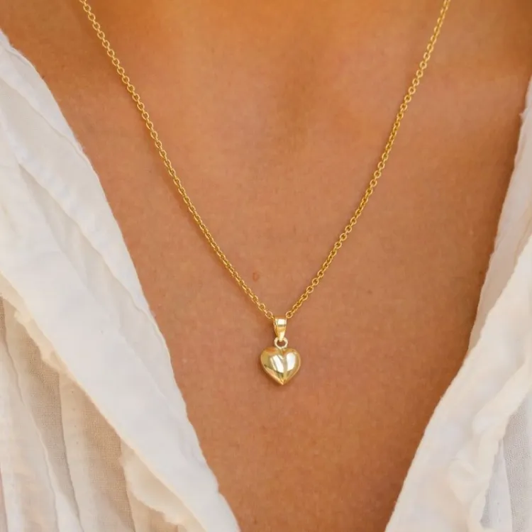 9 x 11 mm hjerte vedhæng i 8 karat guld - Amoré