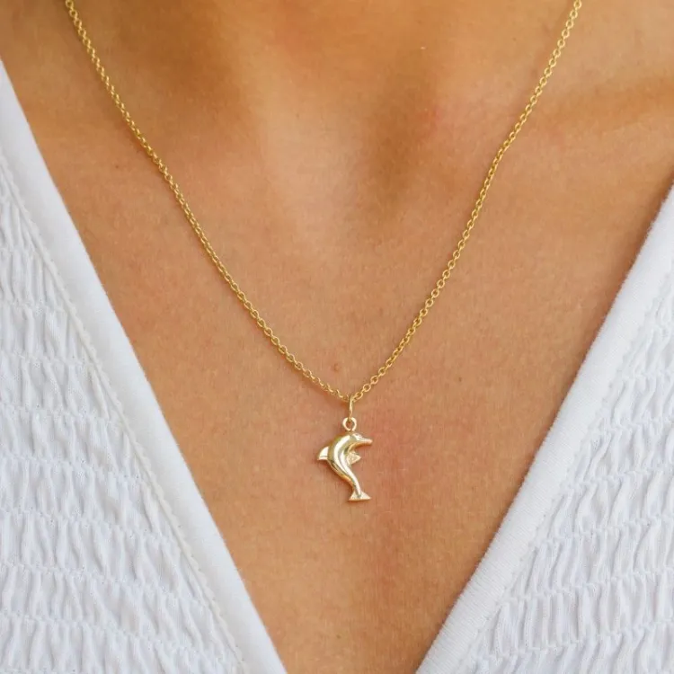 delfin vedhæng i 8 karat guld - Gold Collection