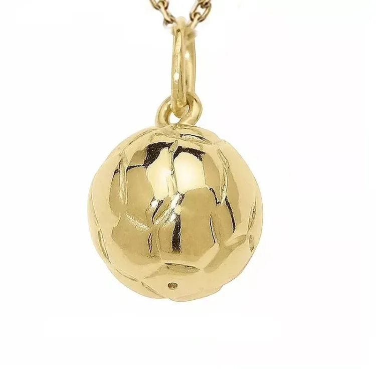 blank fodbold vedhæng i 8 karat guld - Gold Collection