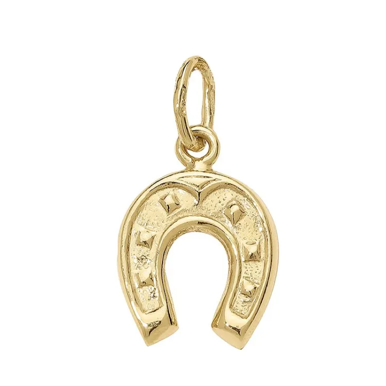 elegant hestesko vedhæng i 8 karat guld - Gold Collection