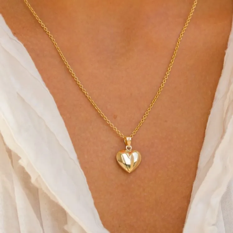 12 x 13 mm hjerte vedhæng i 8 karat guld - Amoré