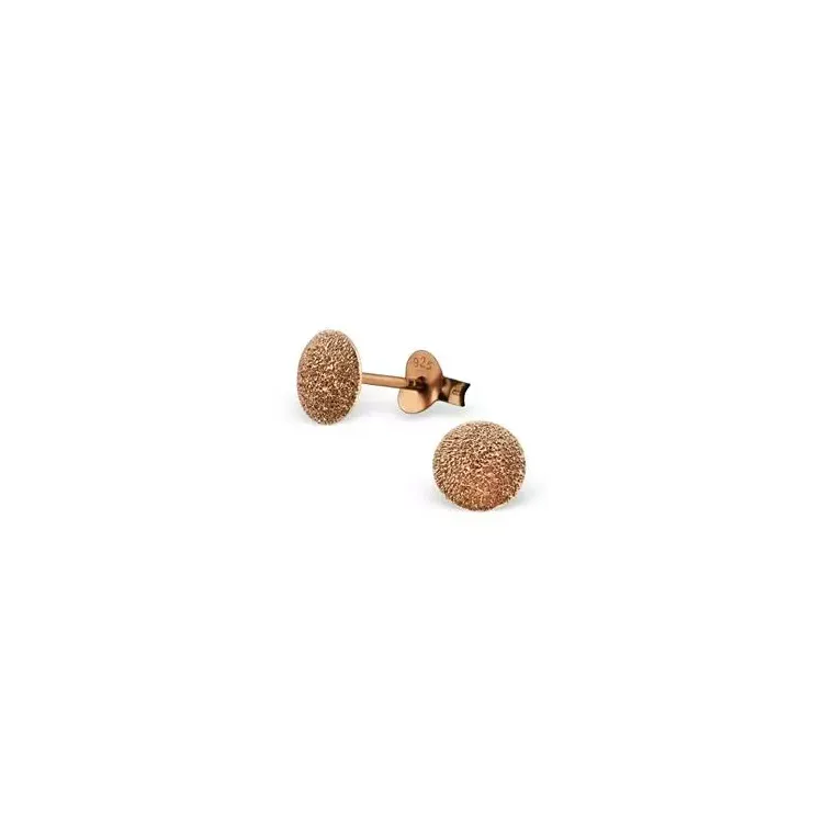 6 mm øreringe i rosabelagt sølv