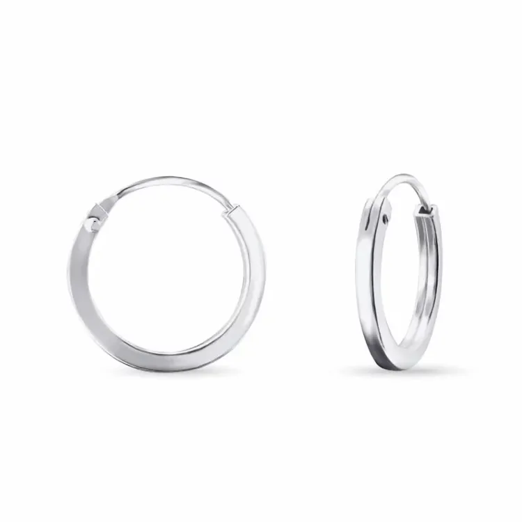 14 mm creoler i sølv