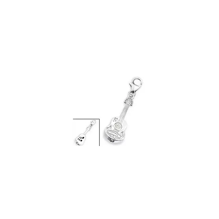 Guitar charm i sølv 