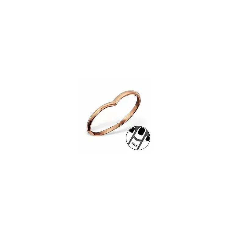 Led ring i rosabelagt sølv
