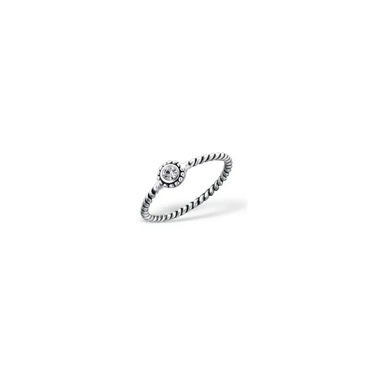 Ring i oxideret sterlingsølv
