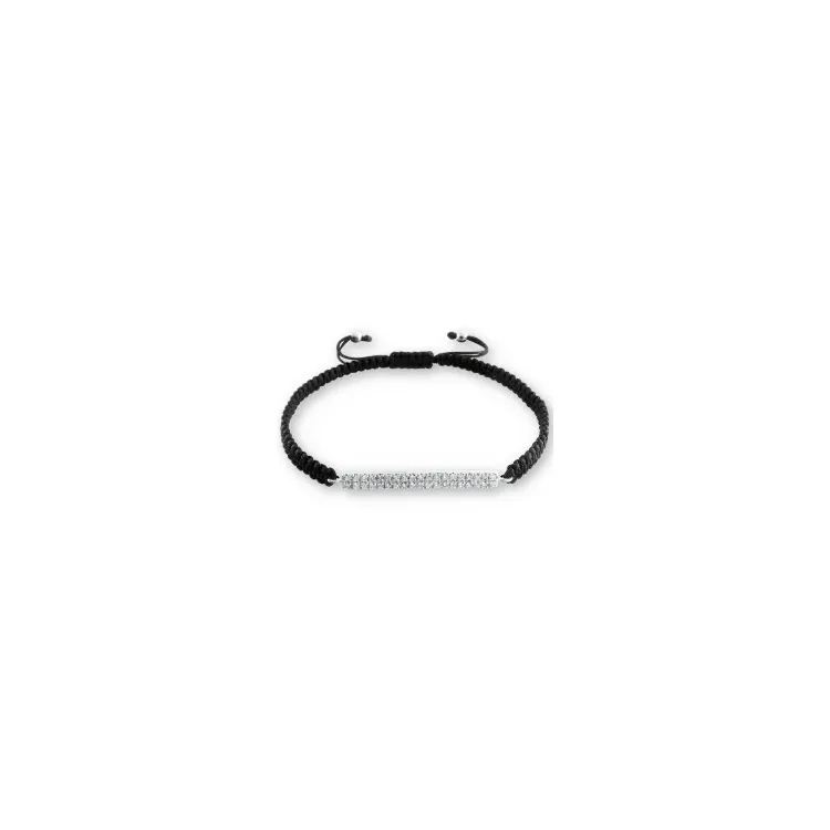 Armbånd i nylon med vedhæng i sølv