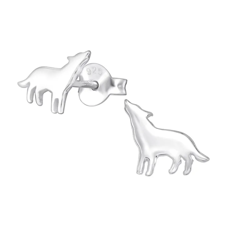 hunde børneøreringe i sølv - Little Ones