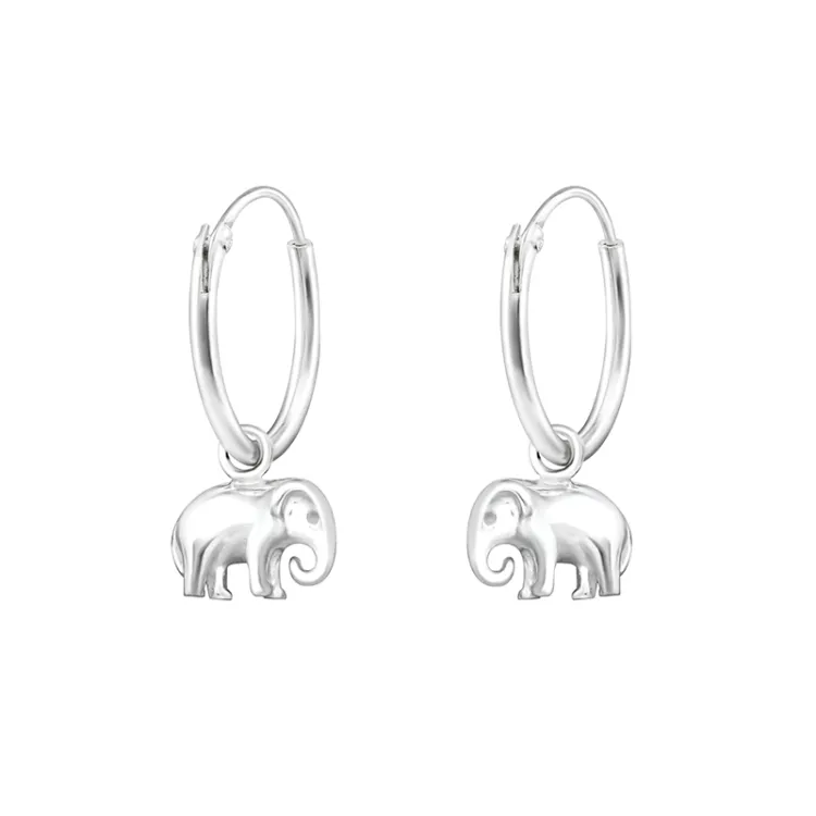 elefant Creoler øreringe i sølv - Little Ones