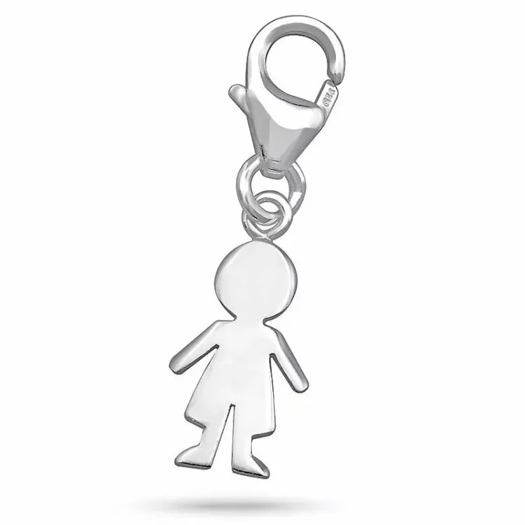 dreng charms til armbånd i sølv