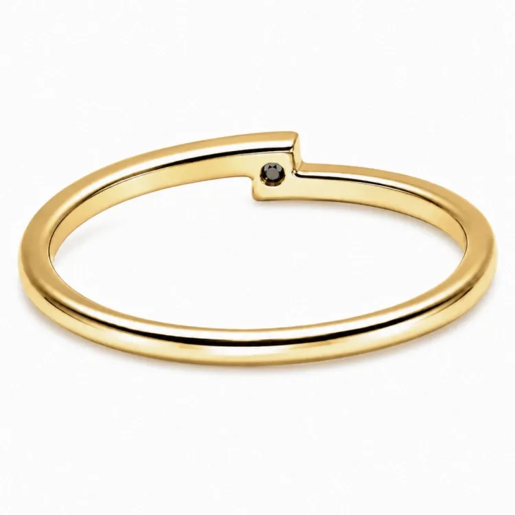 lab grown diamant solitairering i forgyldt sølv