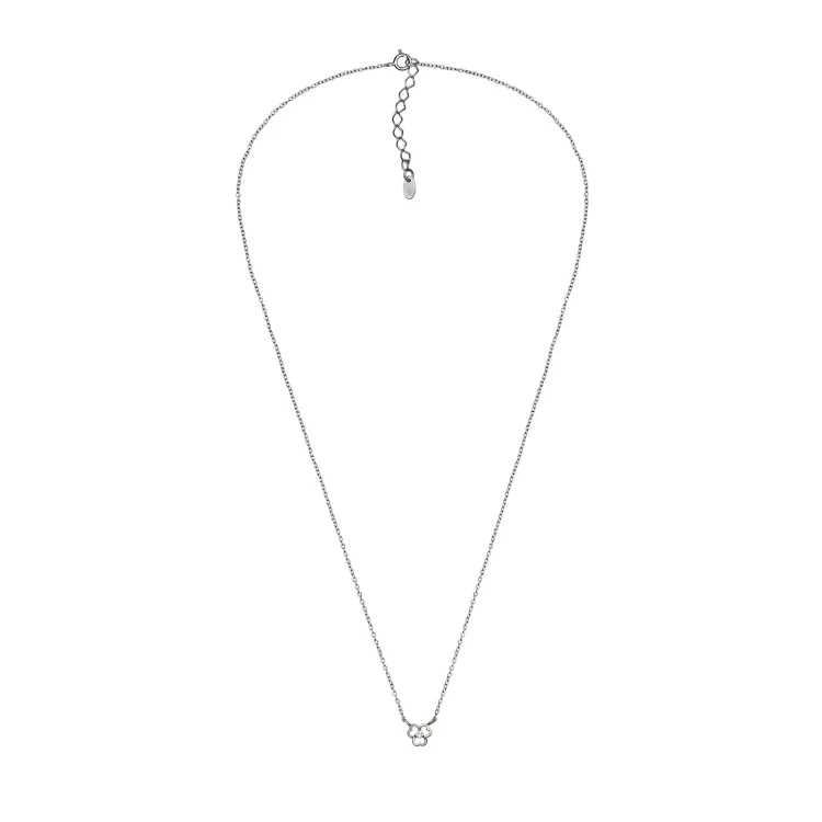 45 cm halskæde med lab grown diamant vedhæng i sølv 0,035 ct