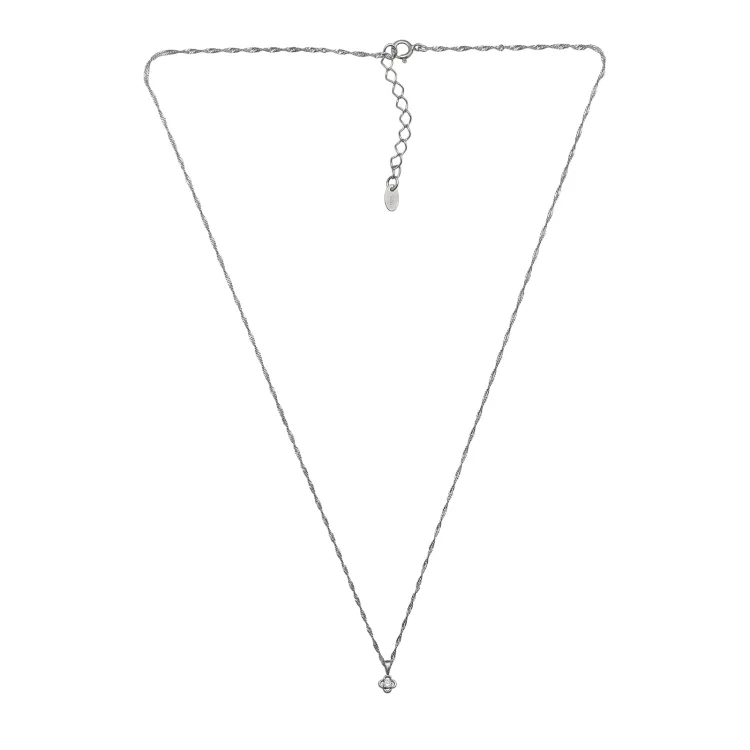 45 cm halskæde med lab grown diamant vedhæng i sølv 0,062  ct