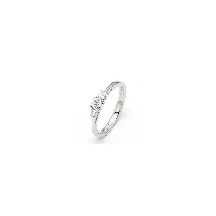Diamant ring i 14 karat hvidguld 0,21 ct 0,132 ct