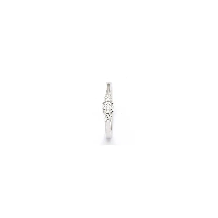 Diamant ring i 14 karat hvidguld 0,21 ct 0,132 ct