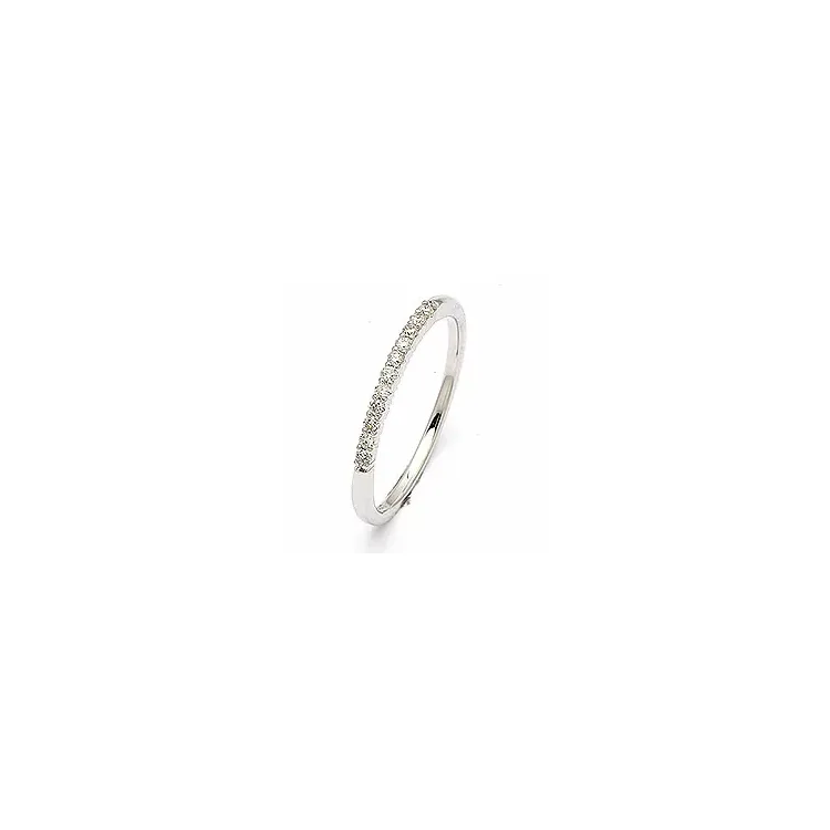 Smal diamantring i 14 karat hvidguld 0,099 ct