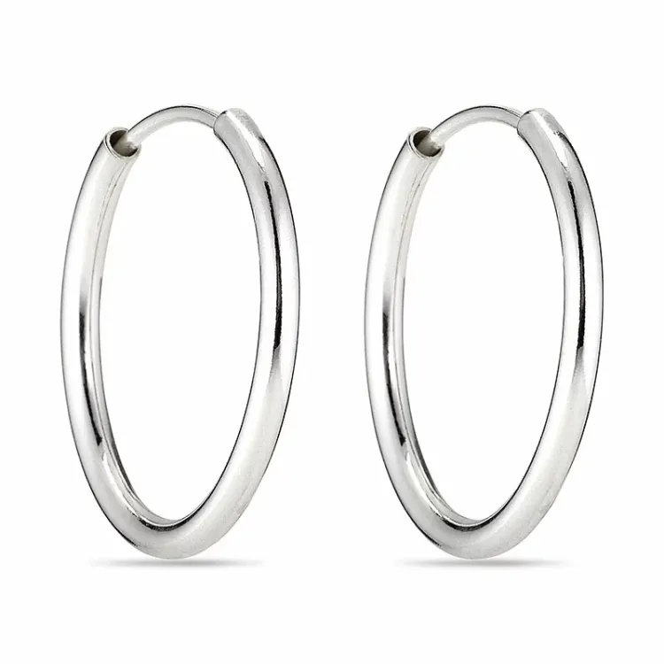19,5 mm creoler i sølv