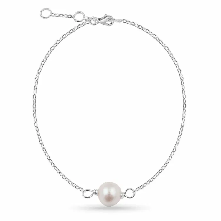 perle armbånd i sølv