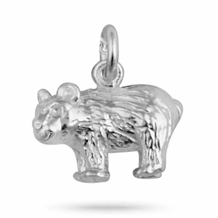 Bamse vedhæng i sølv
