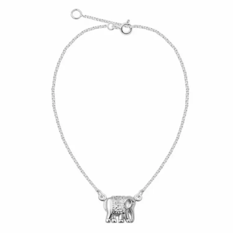 armbånd i sølv med elefant i sølv