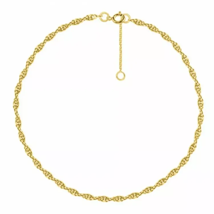 Armbånd i forgyldt sølv 17+2 cm x