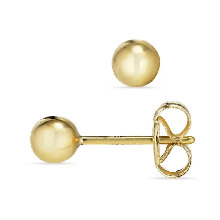 4 mm kugle ørestikker i 9 karat guld - Gold Collection