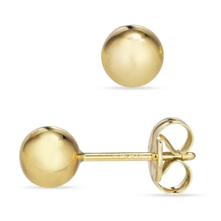 5 mm kugle ørestikker i 9 karat guld - Gold Collection