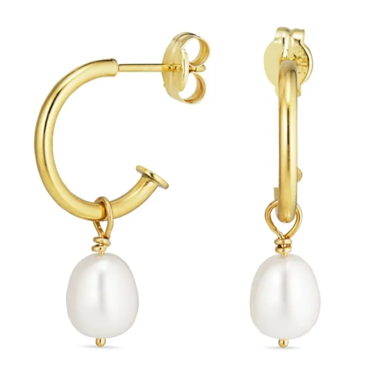 halvcreoler i 9 karat guld - Gold Collection