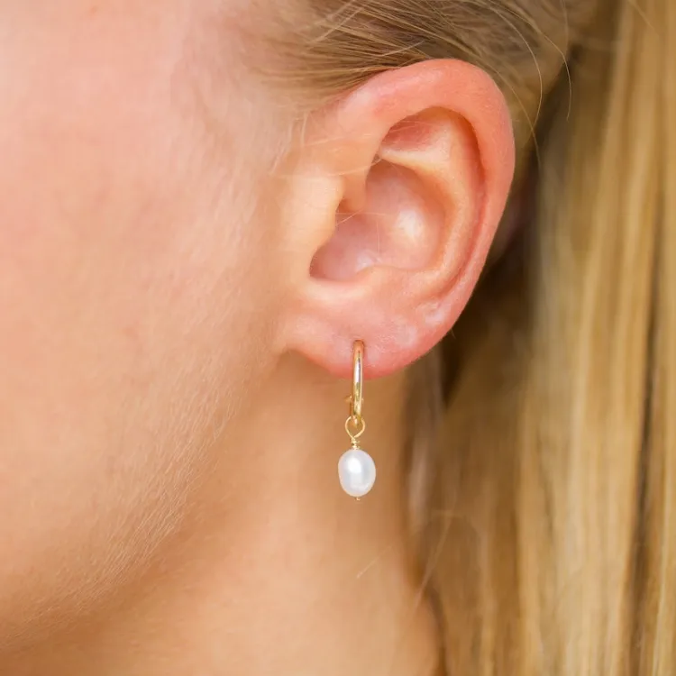 halvcreoler i 9 karat guld - Gold Collection