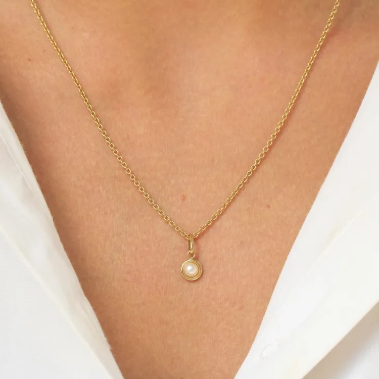 perle vedhæng i 9 karat guld - Gold Collection