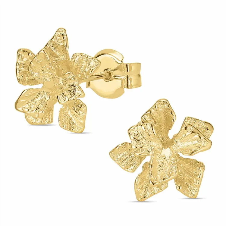 blomster ørestikker i 9 karat guld - Gold Collection