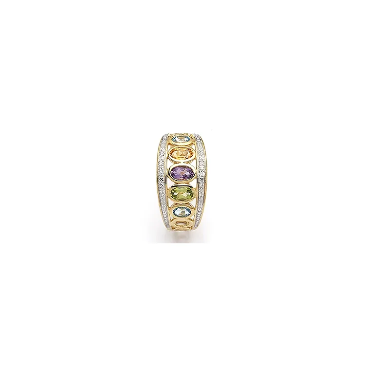 ring i 9 karat guld med rhodium