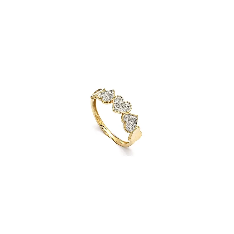 hjerter ring i 9 karat guld