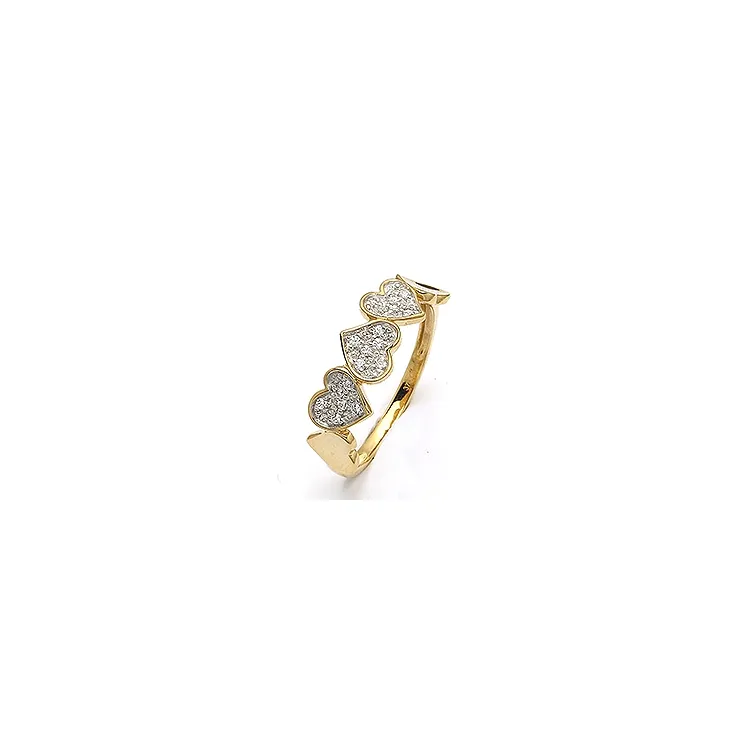 hjerter ring i 9 karat guld