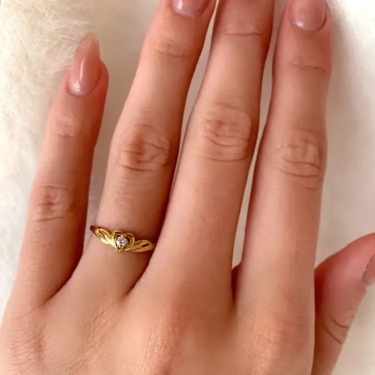 hjerter ring i 9 karat guld - Gold Collection