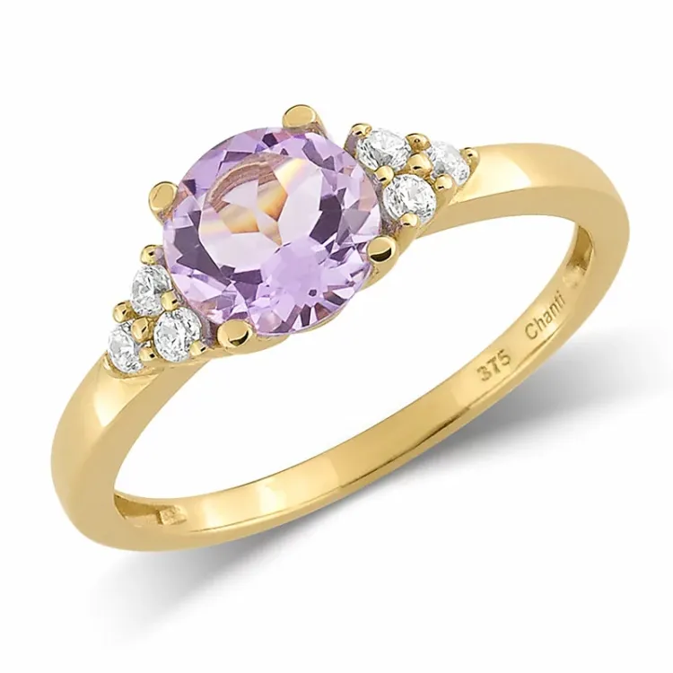 ametyst ring i 9 karat guld - Gold Collection