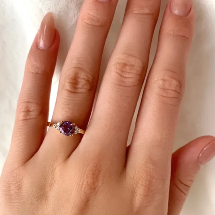 ametyst ring i 9 karat guld - Gold Collection
