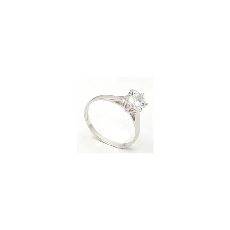 Billig ring i 8 karat hvidguld